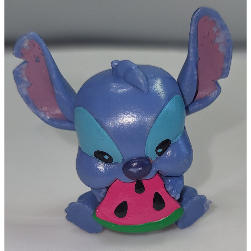 Disney Stitch Mini‎ PVC Figure Watermelon Eating Lilo & Stitch Blue 1862LH01